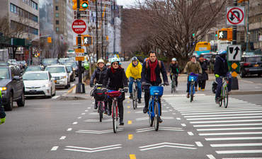 Bicyclists in New York City