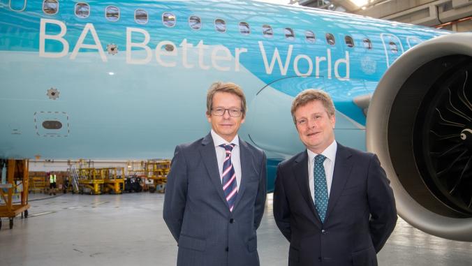 英国航空公司(British airways)首席执行长多伊尔(Sean Doyle)和英国石油(BP)航空部门首席执行长汤姆森(Martin Thomsen)