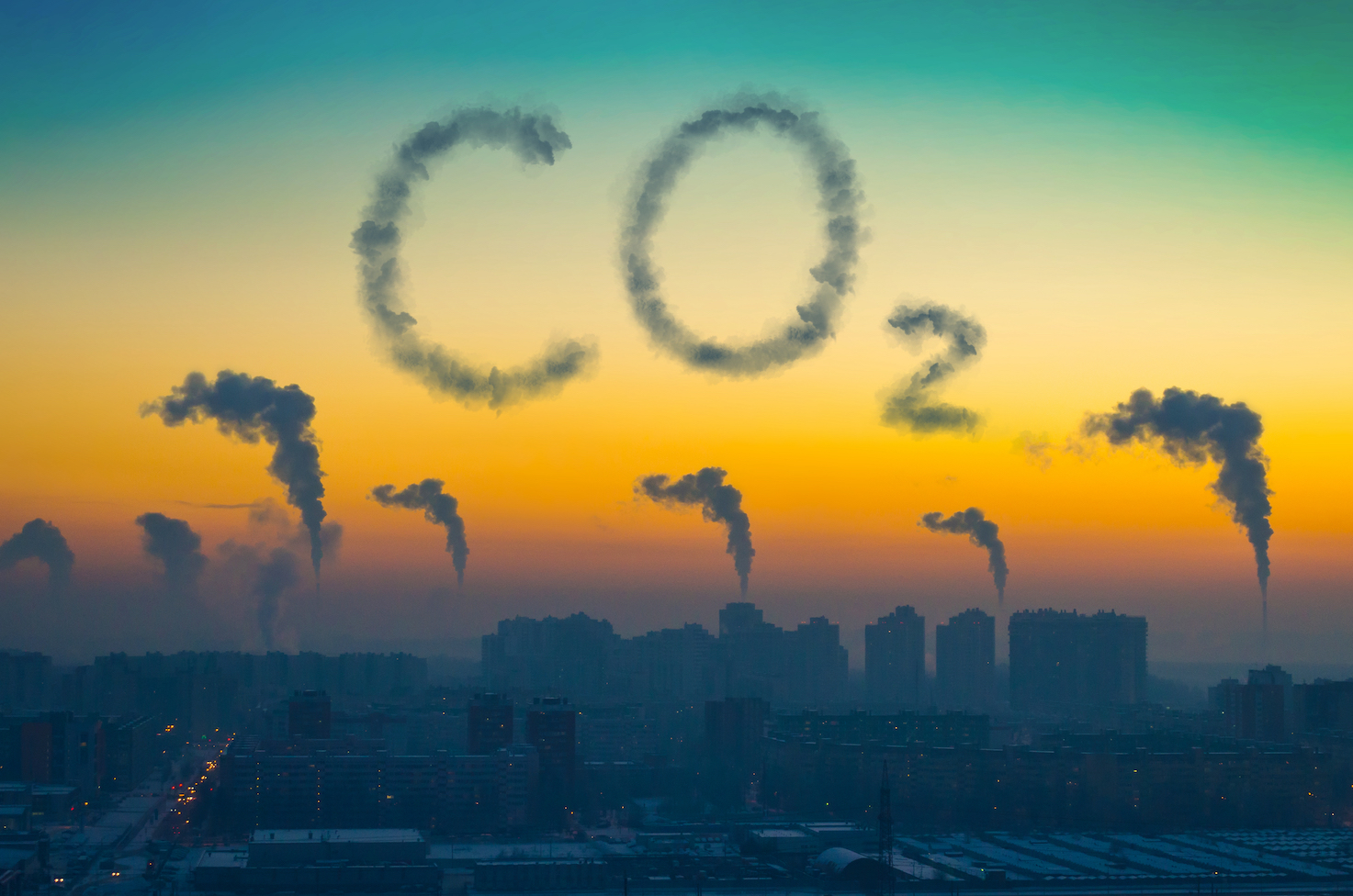 二氧化碳排放概念艺术