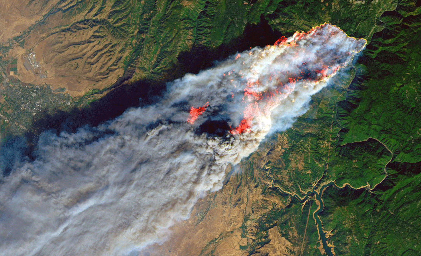 2018年11月，加州北部的篝火
