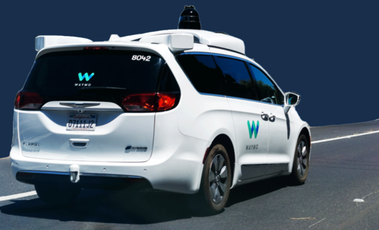 waymo autonomous vehicle  on road