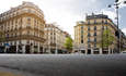 空荡荡的街道在巴黎,法国