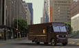 雷神卡车和联合包裹公司制造的电动运货车模型。