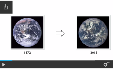地球的“蓝色大理石”，1972年和现在