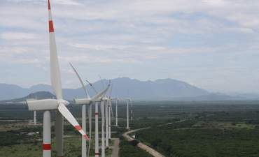 Enel公司在墨西哥瓦哈卡的风电场拍摄的照片