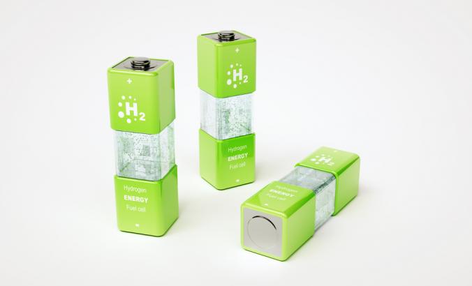 3d回报氢气燃料电池的概念
