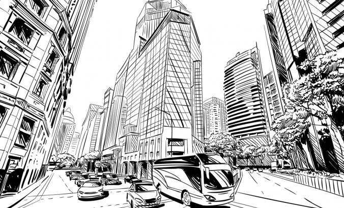 新加坡的草图。