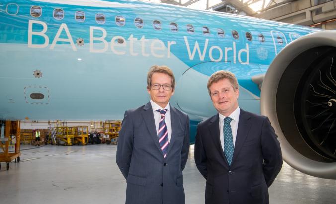 英国航空公司首席执行官Sean Doyle和Martin Thomsen，BP的航空部门首席执行官