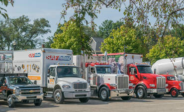 Logistics trucks