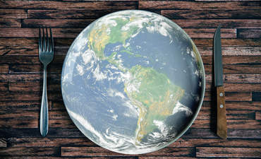 world on a plate