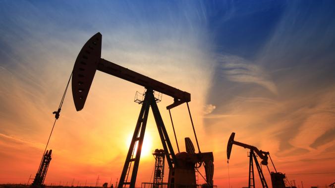 Oil rig on land