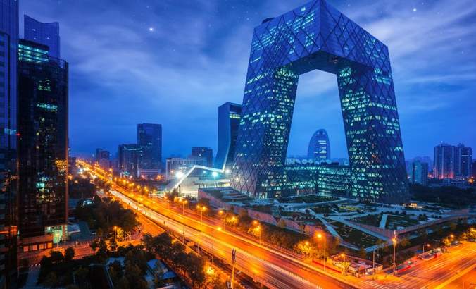 中国北京的夜晚