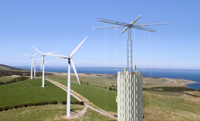 The system uses excess renewable energy to raise bricks, then lowers the bricks to generate energy during peak demand 